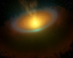 Umělecká představa protoplanetárního disku v okolí hvězdy TW Hydrae